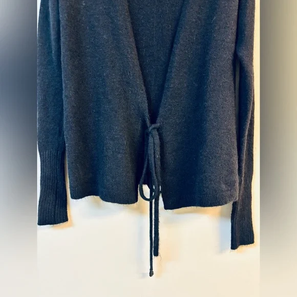 Wilfred Free Aritzia Black Wool Alpaca Wrap Ballet Sweater Small - Picture 5 of 9